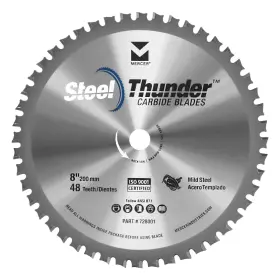 728001 Mercer Industries 765301728786 48-tooth Professional C-6 Carbide Blade For Mild Steel 8 Inch X 5/8