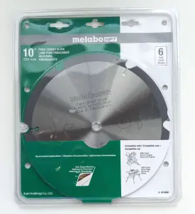 18108m Metabo Hpt Saw Blade 10 Inch Fiber Cement 6t Polycrystalline Diamond Tips