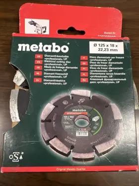 628298000 Metabo - 2 Row Professional Up Universal Wall Chaser Blade 125 X 18 22.23mm