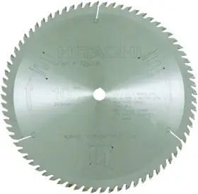 725206m Metabo Hpt 754005011591 72-teeth Tungsten Carbide Tipped 10 Inch Atb 5/8 Arbor Finish Miter Saw
