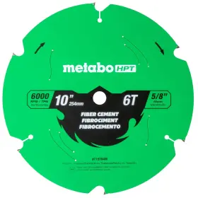 Metabo Hpt 754005016589 10-inch Fiber Blade 6-tooth Industrial High Performance Tungsten Carbide P
