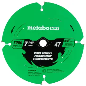 B0d5rvl8dh Metabo Hpt 7-1/4 Inch 4-tooth Carbide Fiber Cement Circular Saw Blade Industrial Hig