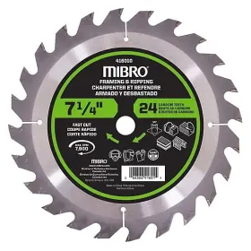 Fvs034659 Mibro 416010 Carbide Tooth Circular Saw Blade 24 Teeth For