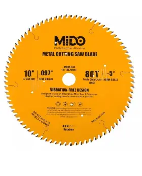 Mido Professional Abrasive 759579029249 Saw Blade 10 Inch Miter Blades 80-tooth Crosscutting Tico Carbide Cutting