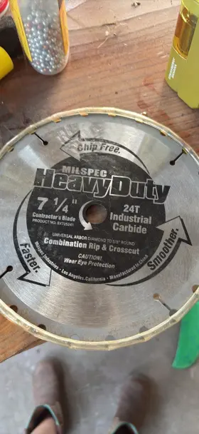 Bx725241 Milspec Heavy Duty 7-1/4 In 24t Carbide Combination Circular Saw Blade