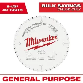 Milwaukee 045242512058 8-1/2 Inch X 40-tooth General Purpose Circular Saw Blade