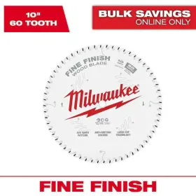 Milwaukee 313041869896 10 Inch X 60-tooth Fine Finish Circular Saw Blade