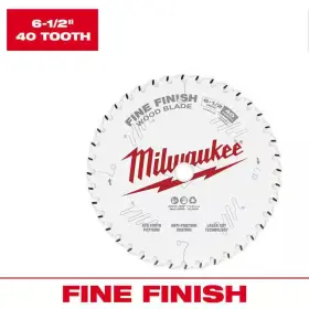 Milwaukee 313044053063 Circular Saw Blade Carbide Fine Finish Wood Cutting 6-1/2 Inch X 40-tooth