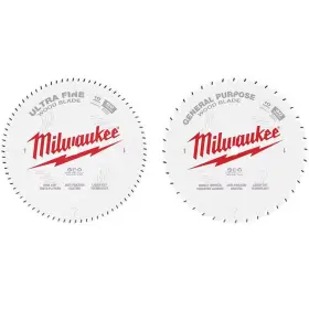 Milwaukee 313056699679 10 Inch X 80-tooth Carbide Ultra Fine Finish Blade And 40-tooth General Pu
