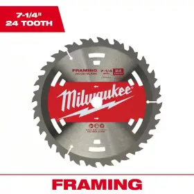 Milwaukee 313091721786 7-1/4 Inch X 24-tooth Wood Cutting Framer Circular Saw Blade