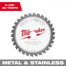 Milwaukee 445006438472 Saw Blade 5 3/8 In Circular Cutting Aluminum 30 Teeth Metal Power Tool