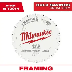 Milwaukee 445026983945 5-1/2 Inch X 18-tooth Framing Circular Saw Blade