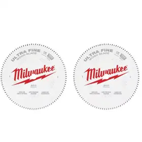 Milwaukee 445045990962 12 Inch X 100-tooth Carbide Ultra Fine Finish Circular Saw Blade 2-pack