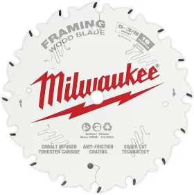 48-40-0522 Milwaukee Carbide Circular Saw Blade 5 3/8 Inch 16t Framing Chn