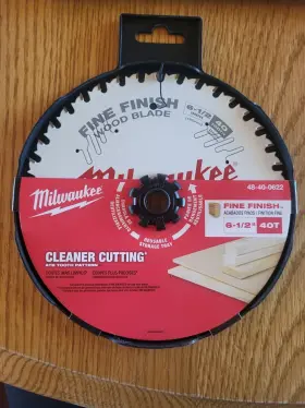 48-40-0622 Milwaukee 6-1/2 Inch 40t Fine Finish Wood Circular Saw Blade