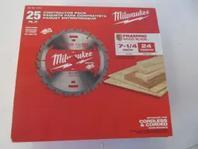 48-40-1713 Milwaukee 7-1/4 Inch 24t Construction Worm Drive Framing Blades 25-pk