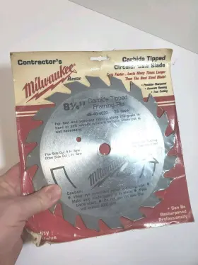 48-40-4020 Milwaukee Carbide Framing 20t 8 1/4 Inch Saw Blade Usa Nos