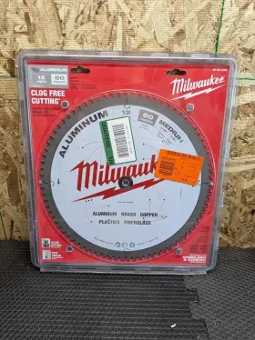 48-40-4365 Milwaukee 12 Inch 80t Aluminum Cutting Circular Saw Blade 1 Arbor