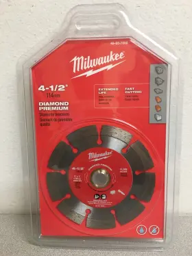 49-93-7005 Milwaukee Diamond Premium Segmented Circular Saw Blade 4-1/2 In