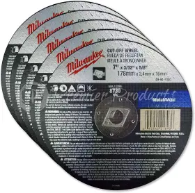 49-94-7050 Milwaukee 5 Pack - 7 Inch Cut Off Blades For 7.25 Circular Saws Aggressive Cu