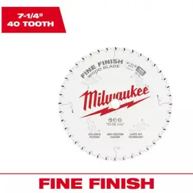 Milwaukee 726084488458 7-1/4 Inch X 40-tooth Fine Finish Circular Saw Blade
