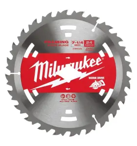 Milwaukee 726084550018 7-1/4 Inch X 24-tooth Wood Cutting Framer Circular Saw Blade