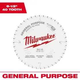 Milwaukee 744110802979 8-1/2 Inch X 40-tooth General Purpose Circular Saw Blade
