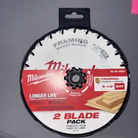 Milwaukee48-40-0620 Milwaukee Milwaukee48-40-0626 6-1/2 24t Framing Wood Circular Saw Blade 2pk
