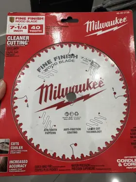 48-40-0726 Milwaukee Tool 7-1/4 Inch 40t Fine Finish Circular Saw Blade