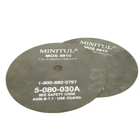 5-080-030a Minitul Lot Of 2 Heavy Duty Abrasive Blade 5in 1/2in Arbor