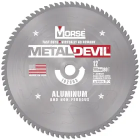 Csm1280fnfc Mk Morse 12in 80t Non-ferrous Aluminum Circular Saw Blade