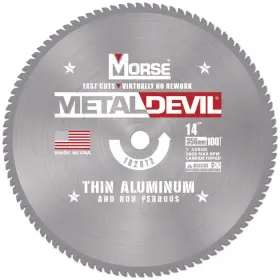 Csm14100ftnfc Mk Morse 14in 100t Thin Kerf Non-ferrous Saw Blade