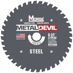 Csm6504020fsc Mk Morse 6-1/2in 40t Steel Cut Circular Saw Blade 20mm Arbor