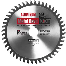 Csm53848nac Morse 050326101578 Mk Metal Devil Circular Saw Blade Aluminum Application 5-3/8- Inch