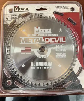 102650 Morse 7-1/4 In 56-tooth Circular Saw Blade For Aluminum And Non-ferrous