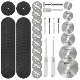Mt-qgp-0688 Motroce 60pcs Cutting Wheel Set For Rotary Tool 6 Pcs Hss Circular Saw Blades 36pcs