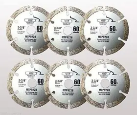 Mtp 756681670482 Pack Of 6 60 Grits 3-3/8-inch Diamond Circular Saw Blade For Rockwell Versacu
