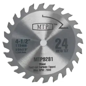 Rk3441k Mtp 756681671649 Tct 24t 4-1/2 Inch 4.5 Carbide Circular Saw Blade For Rockwell Worx