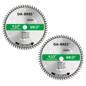 Mywish 716600566265 6-1/ 2- Inch 60-tooth Circular Saw Blade With 5/8 Arbor 2-pack