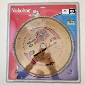 Nicholson 037103211378 12 Inch Predator 100 Teeth Titanium Carbon Tipped Miter Saw Blade Sealed