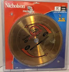 540047 Nicholson Predator 12 Inch 100 Carbide Tipped Teeth Titanium Coated Blade