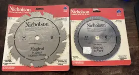 80696 Nicholson Circular Saw Blade Lot Of 2 New Sealed 8 Inch And 6 1/2 Cooper Tools