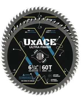 0660uf-2 Nobrand 60t 6-1/2 Inch Circular Saw Blade 5/8 Arbor Carbide Thin Kerf 2 Pack
