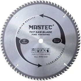 Nobrand 767267490523 10 Inch 80t Fine Finishing Wood Saw Blade With 5/8-inch Arbor