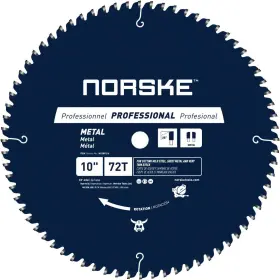 Ncsbp216 Norke Tools Ltd Norske 10 Inch 72t Metal Cutting Saw Blade For Steel Roofing Met