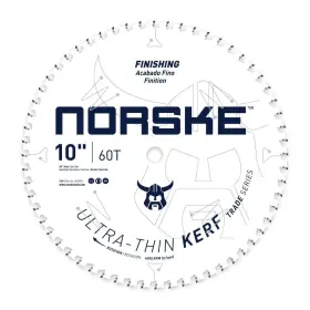 Ncsbt026 Norske 628204600262 Tools Thin Kerf Ultra Fast Crosscutting Saw Blade 10 Inch X 60t With 5/8