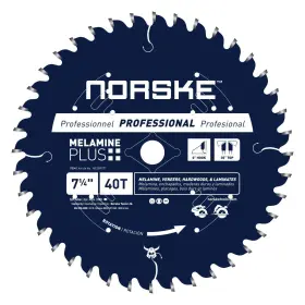 Ncsbp271 Norske 628204602716 Tools 7-1/4 Inch 40t Melamine Plus Saw Blade For Ultra-smooth Cutt