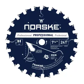 Ncsbs409 Norske 628204604093 Tools 7-1/4 Inch 24t Socktooth Ciruclar Saw Framing Blade 5/8