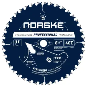 Ncsbs417 Norske 628204604178 Tools 8-1/4 Inch 40t Socktooth Circular Finishing Saw Blade 5/8