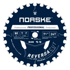 Ncsbp290 Norske Tools 7-1/4 Inch X 24 Teeth Reversa Cut Thin Kerf Framing Saw Blade